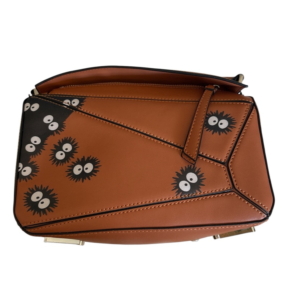 Brown Designer Women's Bag with Unique Pattern